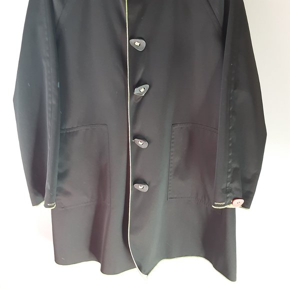 UBU Reversible Button Parisian Coat Black & Coral Size Small - Picture 3 of 15